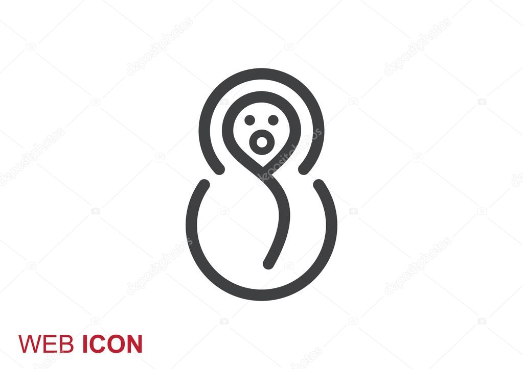 Baby-Symbol in einfachen Linien — Stockvektor © LovArt #98009774