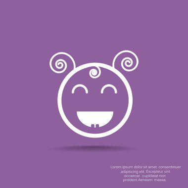 Mutlu bir çocuk yüzü doodle