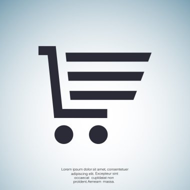 Alışveriş sepeti basit web simgesi