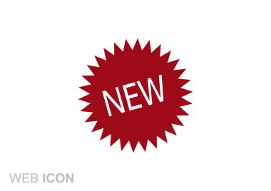 Yeni etiket etiket simgesi, simle anahat vektör çizim