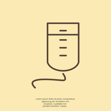 Damla sayacı basit web simgesi