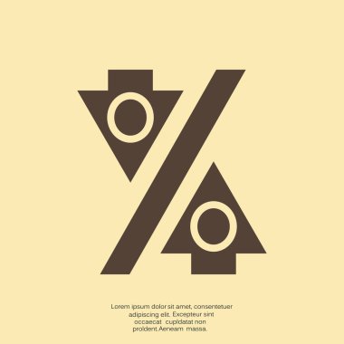 Yüzde işareti ile okları