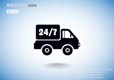 Kesintisiz sembolü ile kamyon