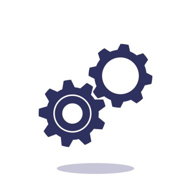 Yuvarlak vites basit simgesi