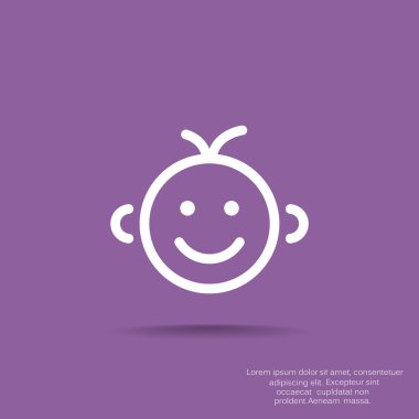 Mutlu bir çocuk yüzü doodle