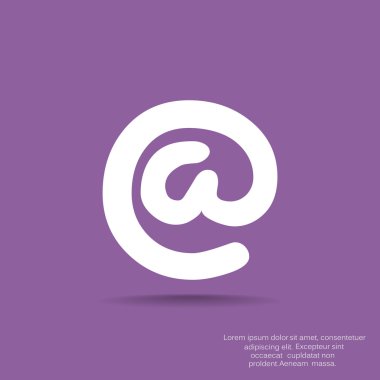 Geniş e-posta işareti web simgesi