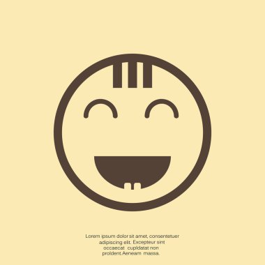 Mutlu bir çocuk yüzü doodle