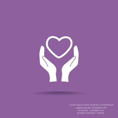 Eller basit simgesi kalp