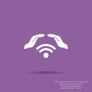 Radyo dalgaları ile el simgesi