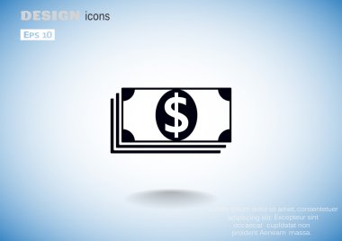 Dolar web simgesi yığını