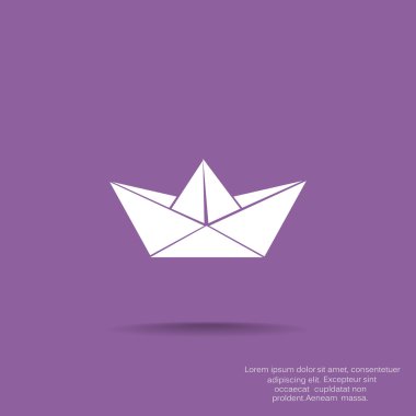 Kağıt gemi basit web simgesi