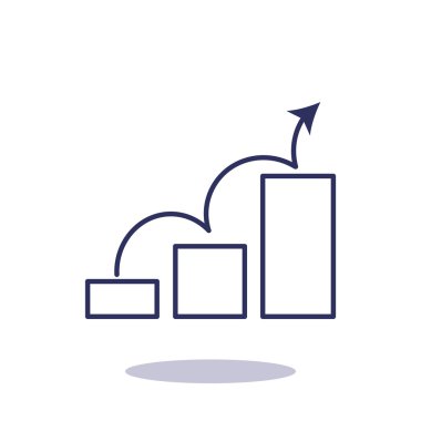 Grafik simgesi üzerinde Eğri ok