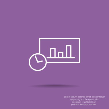 Saat web simgesi ile grafik