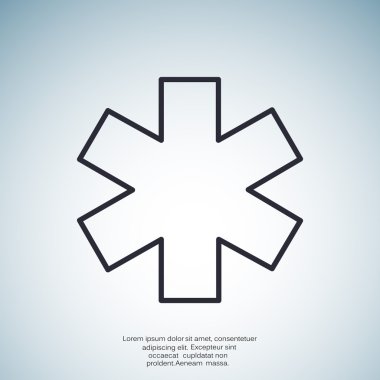 Tıp sembolü basit web simgesi