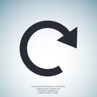 yuvarlak ok web simge vektör çizim