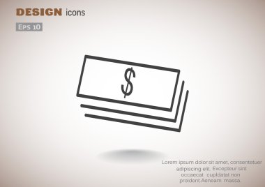 Dolar web simgesi yığını