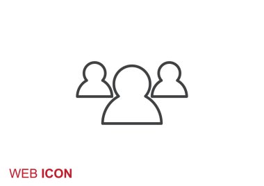 Grup insanlar basit web simgesi