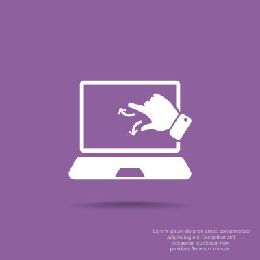 Dokunmatik ekranda dizüstü web simgesi