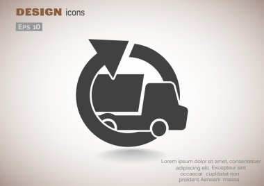 Yuvarlak ok ile basit kamyon