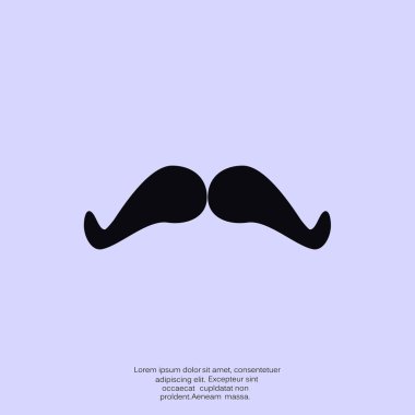 Doodle bıyık basit web simgesi