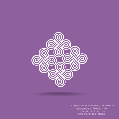 Eğrisi simetrik şekiller desen