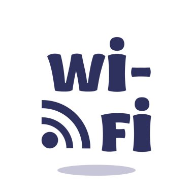 Wi-Fi yazıt dalgalar simgesiyle