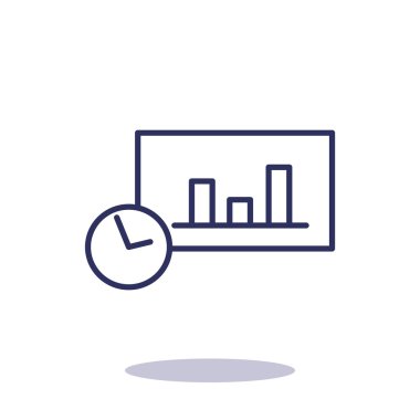 Saat web simgesi ile grafik