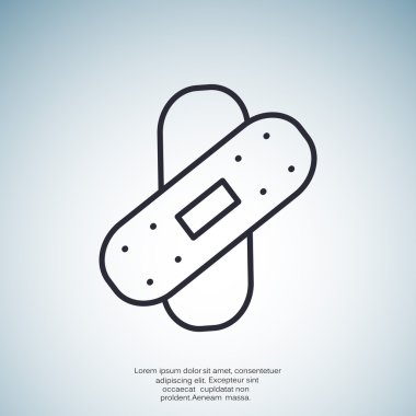 Bandaj sıva basit web simgesi