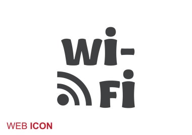 Wi-Fi yazıt dalgalar simgesiyle