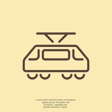 Basit tramvay web simgesi