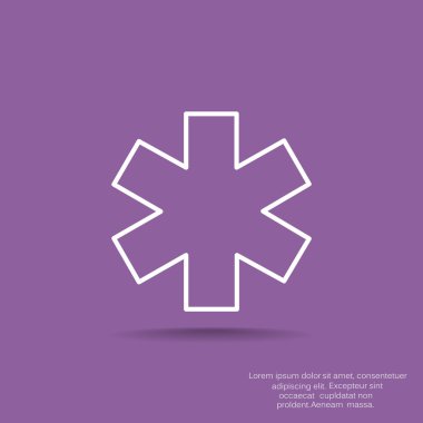 Tıp sembolü basit web simgesi