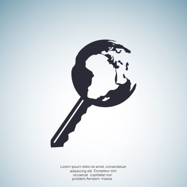 Dünya web simgesi anahtarı