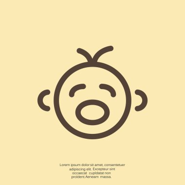 Ağlayan bebek siluet