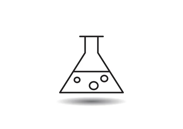 Kémiai lombik egyszerű pókháló ikon — Stock Vector