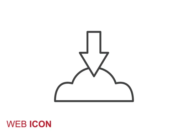 Cloud file upload symbol — Stock Vector