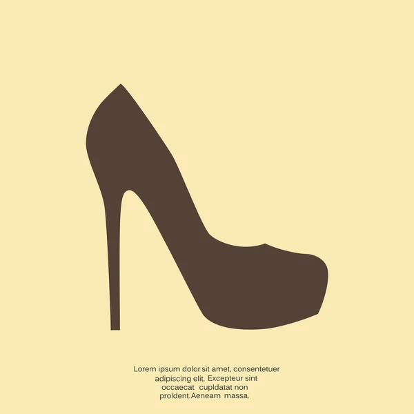 Weibliche Schuh Web-Ikone — Stockvektor