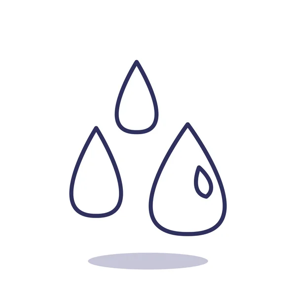 Gotas líquidas icono web simple — Vector de stock