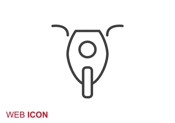 Ícone web motocicleta simples —  Vetores de Stock