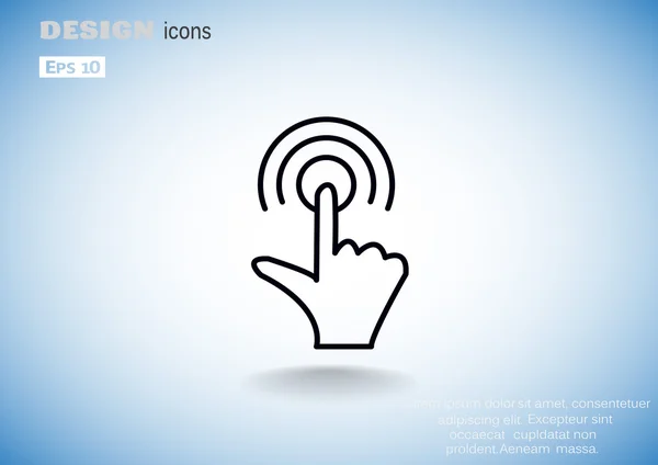 Icône web écran tactile — Image vectorielle