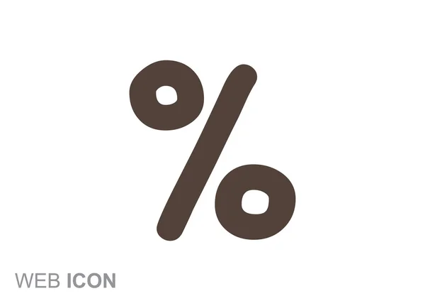 Simple percent symbol icon — Stock Vector