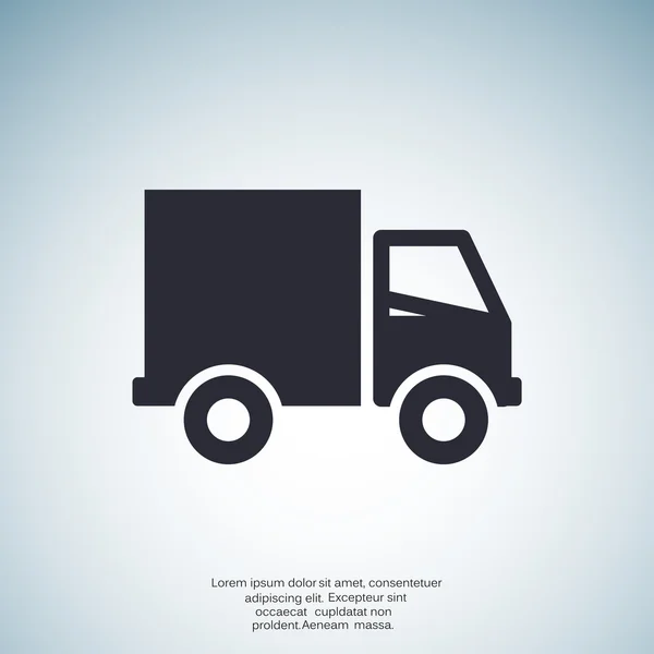 Eenvoudige vrachtwagen web pictogram — Stockvector