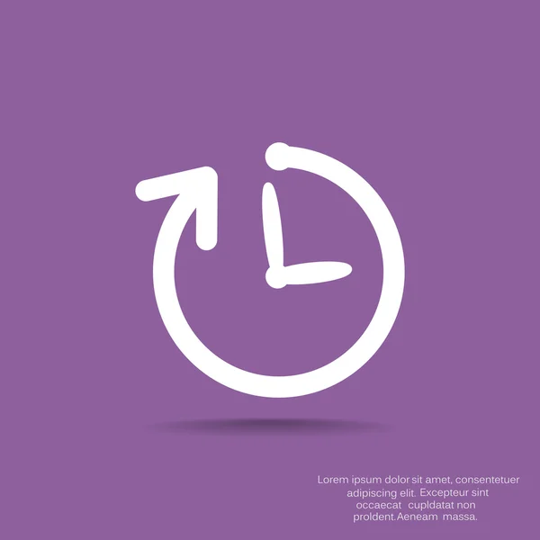 Reloj simple con icono de flecha redondeada — Archivo Imágenes Vectoriales