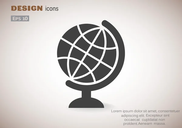 Simple globe web icon, outline vector illustration — Stock Vector