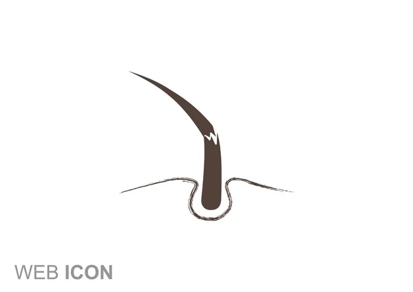Damaged hair web icon — Stock Vector