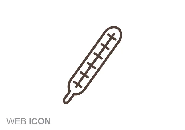 Web-Symbol für medizinisches Thermometer — Stockvektor