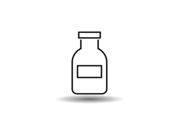 Icône web bouteille médecine — Image vectorielle