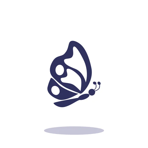 Basit kelebek web simgesi — Stok Vektör