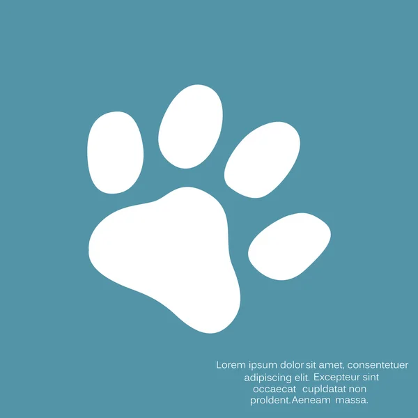 Dog paw track simple icon — Stock Vector