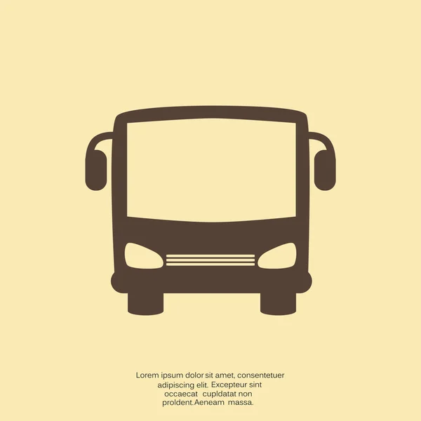 Sencillo icono web frontal del autobús — Vector de stock