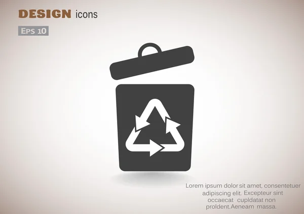 Símbolo de reciclaje de residuos — Vector de stock